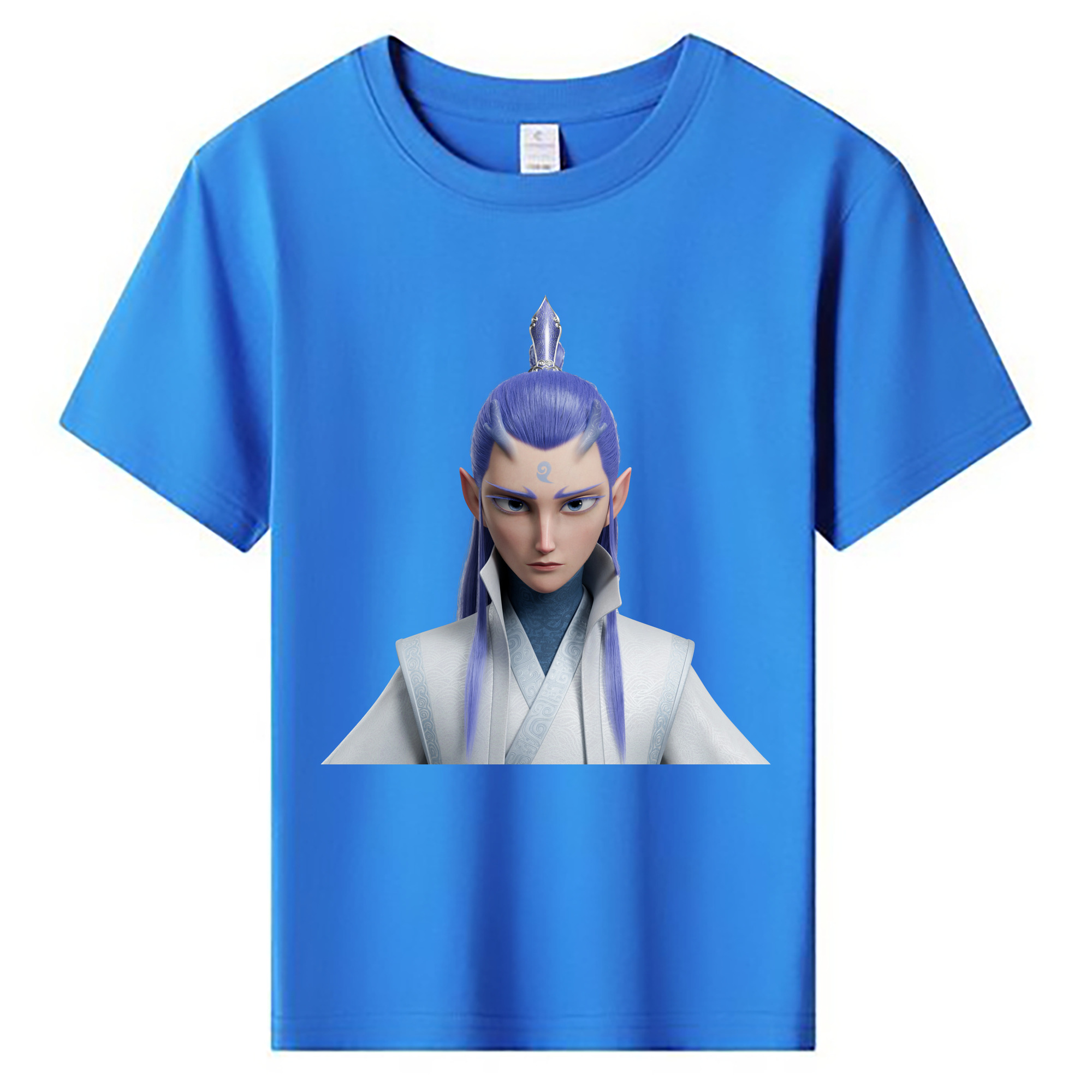 （画像用） Ne Zha 2 ナタ 魔童の大暴れ 綿100％キッズTシャツ（フロントプリント）
